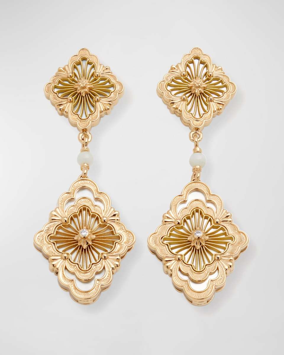 Opera Tulle Pendant Earrings in Mother-of-Pearl